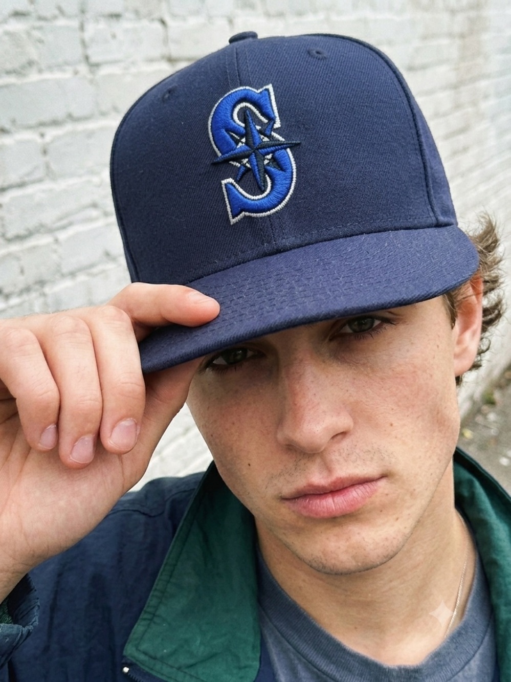 Seattle Mariners New Era 59FIFTY Fitted Hat Size 7 Navy Blue MLB Baseball Cap